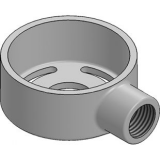 25mm Galvanised Conduit Terminal Extension Box